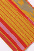Shawl in striped jacquard cotton blend with tassels